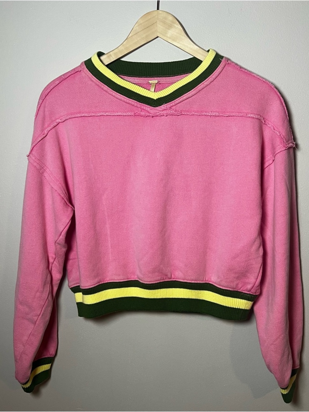 Free People Rio Sweatshirt Size XS Pinky Promise Combo - Slouchy Relaxed Fit